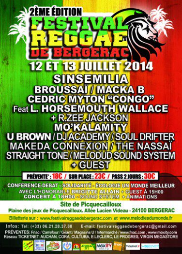 Festival Reggae de Bergerac 2014