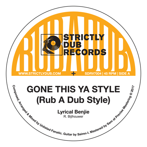 Unlisted Fanatic ft. Lyrical Benjie - 7" Strictly Dub Records
