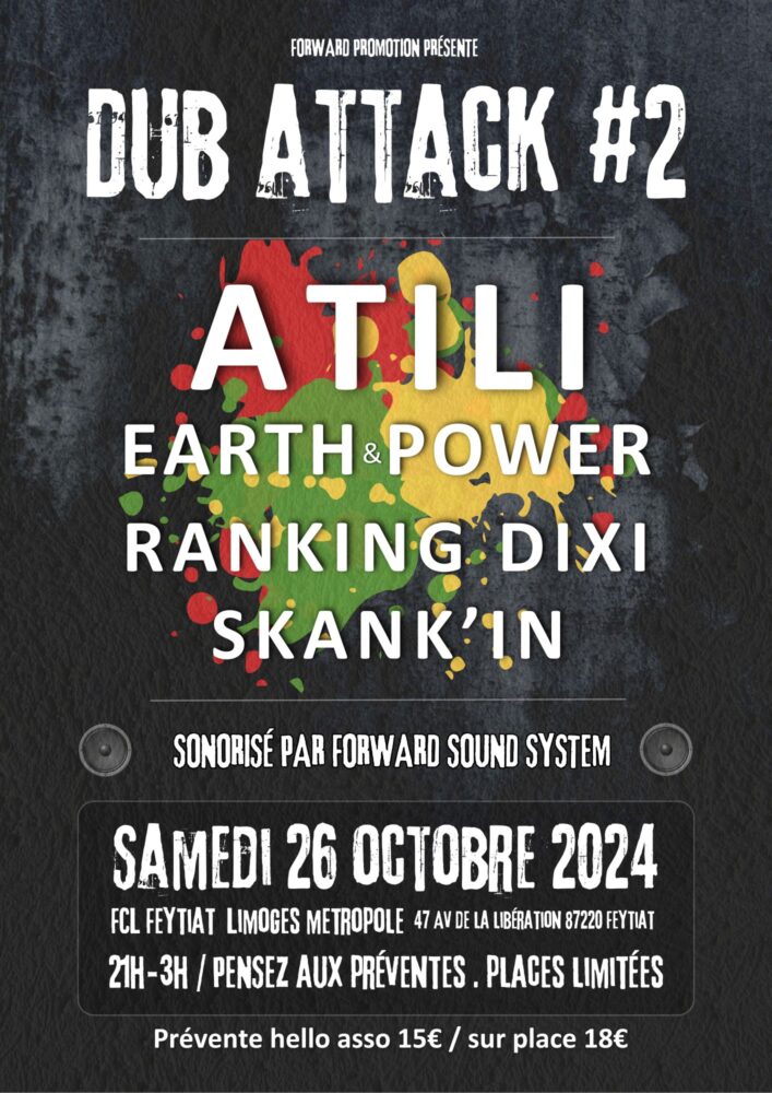 Taiwan MC + Vital Riddim – Samedi 28 Septembre 2024 – La Cordo, Romans-sur-Isère (26) – Préparez-vous pour une soirée explosive sous le signe du Reggae et du Dub !